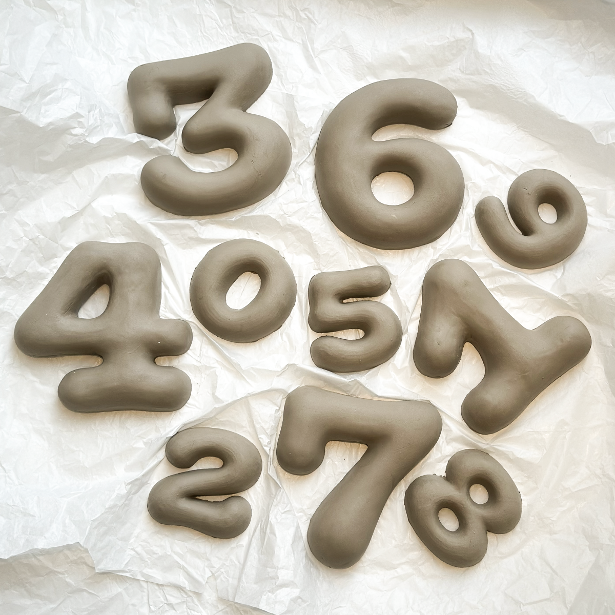 Ceramic House Numerals in Metal (Large)