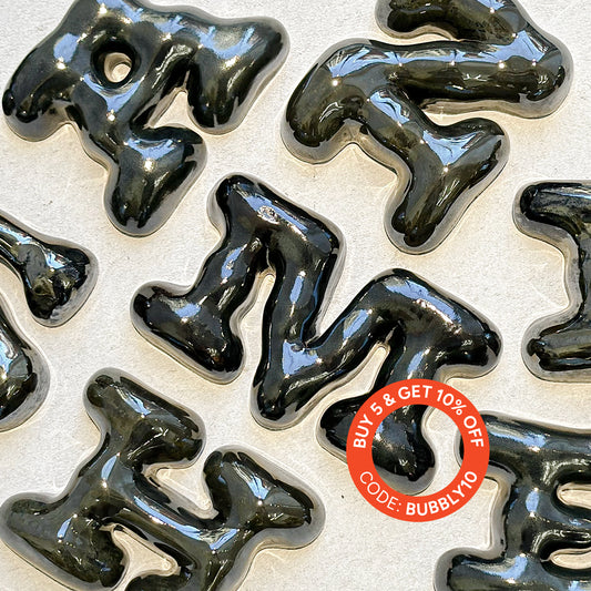 Ceramic Bubbly Letters in Metal